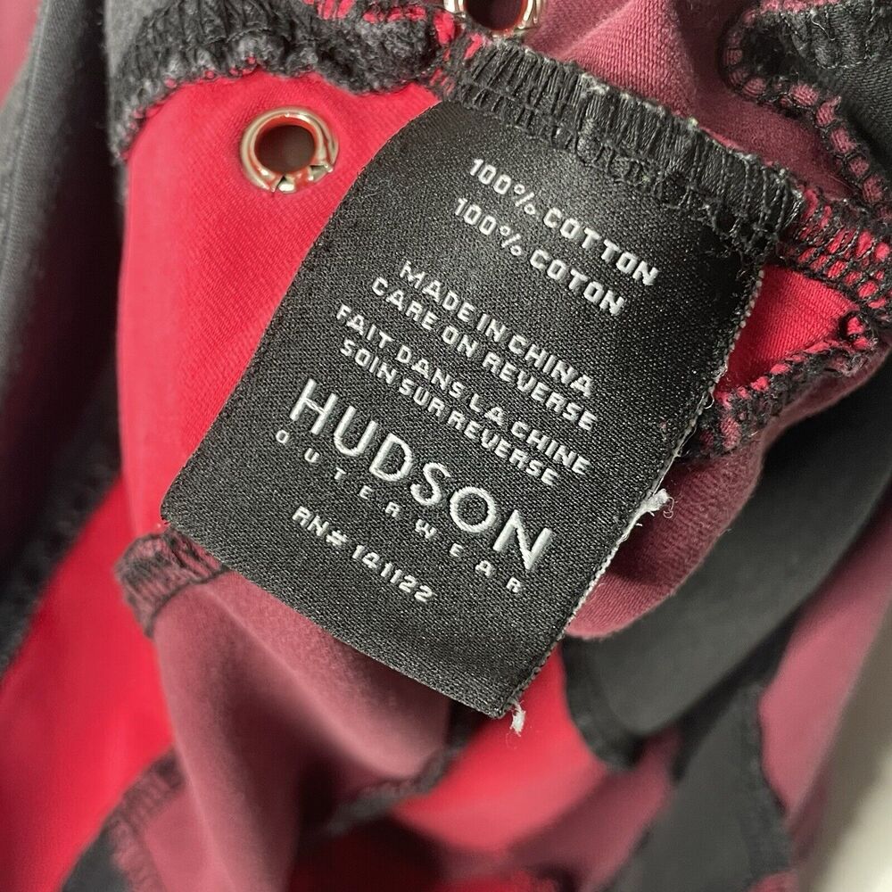 Hudson Outerwear S Red Black Striped Asymmetrical Hem Tee Punk Skater Streetwear - Picture 9 of 9